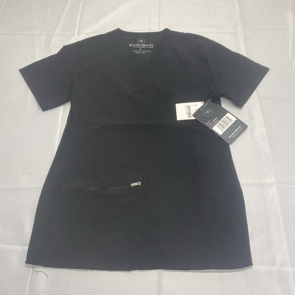 NWT Scrubaid Performance Women's Scrub Top, Style 1365BLK, Black, Size Small